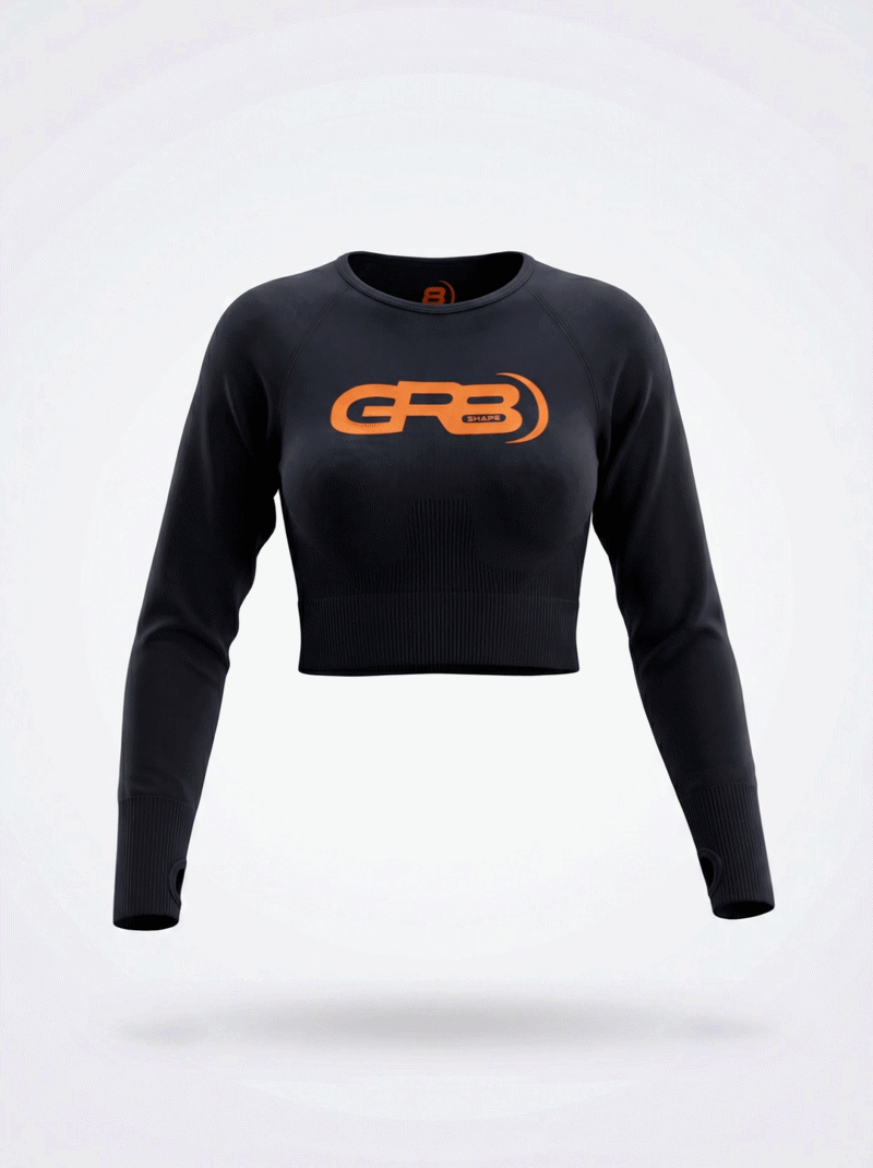 GR8S Performance Crop Top (Midnight Black)