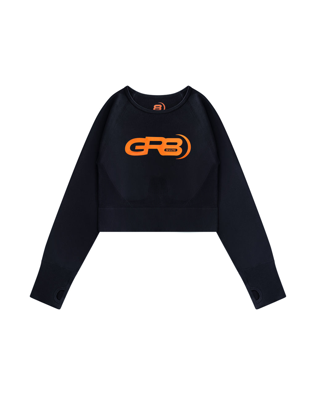 GR8S Performance Crop Top (Midnight Black)