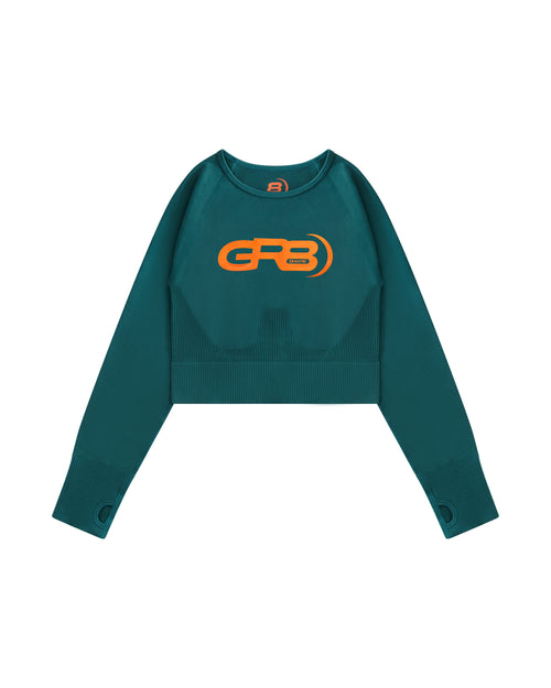 GR8S Pro Performance Crop Top (Deep Teal)
