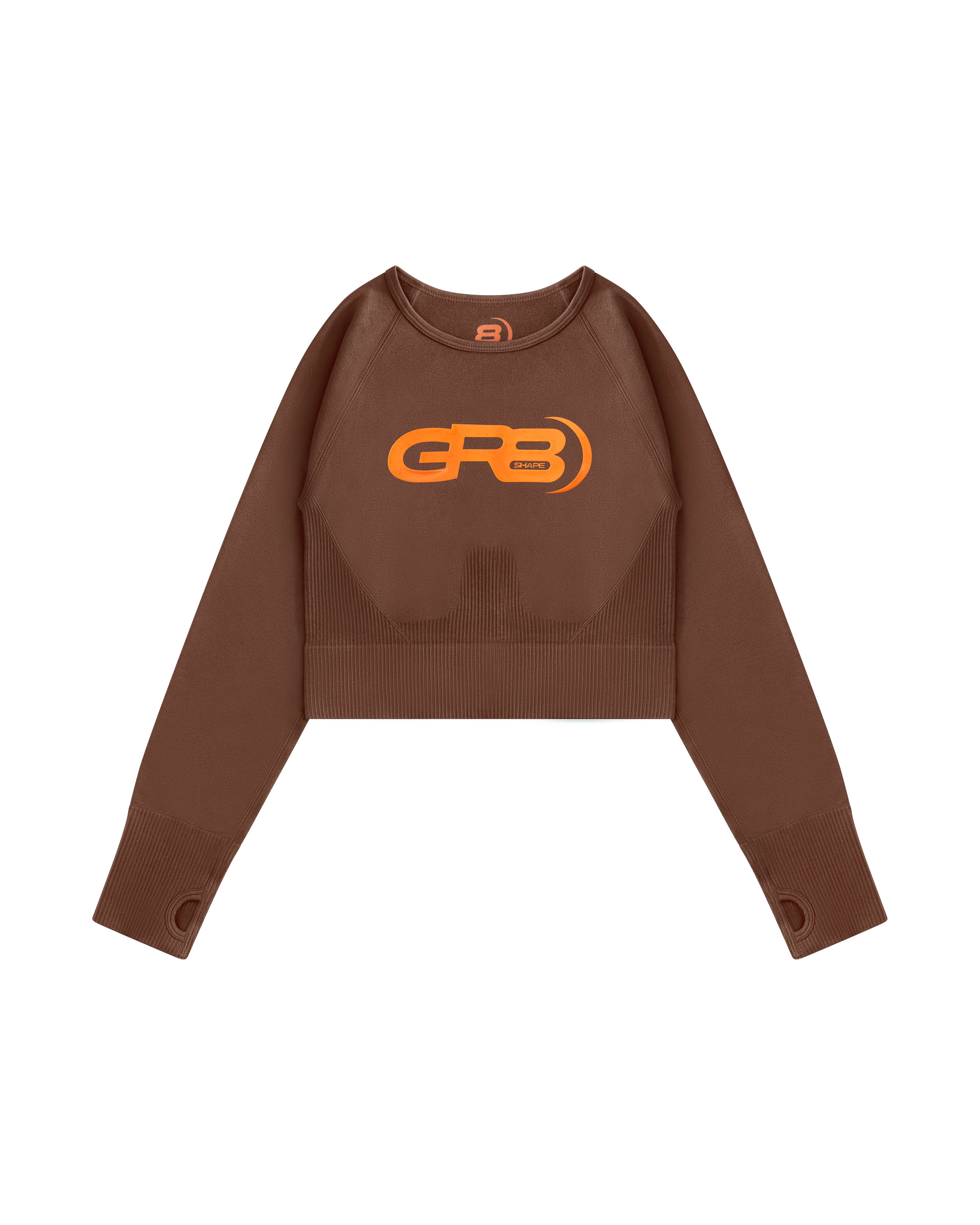 GR8S Pro Performance Crop Top (Earth Brown)