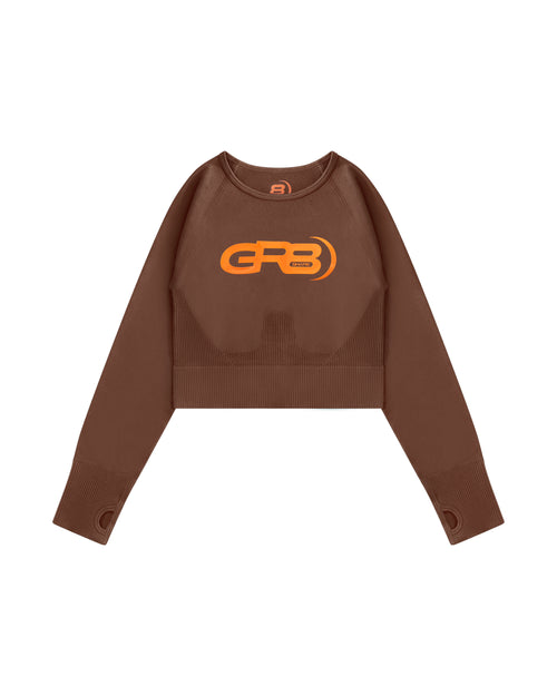 GR8S Pro Performance Crop Top (Earth Brown)